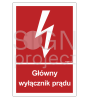 Znak "Główny wyłącznik prądu"
