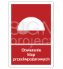 Znak otwieranie klap przeciwpożarowych fotoluminescencyjny