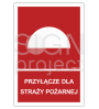 znak przeciwpożarowe przyłącze dla straży pożarnej