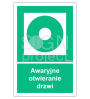 Znak ewakuacyjny awaryjne otwieranie drzwi