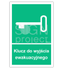 Znak ewakuacyjny klucz do wyjścia ewakuacyjnego - Kup teraz online