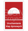 Znak przeciwpożarowy uruchamianie klap dymowych